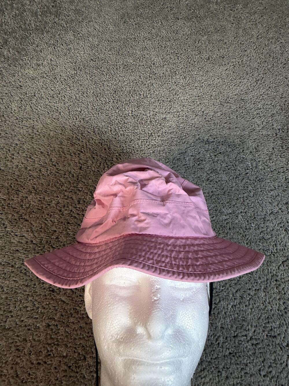 L.L. Bean Hat Cap Strap Back Unisex Kids M Pink Adjustable Sun Hat Nylon Mesh